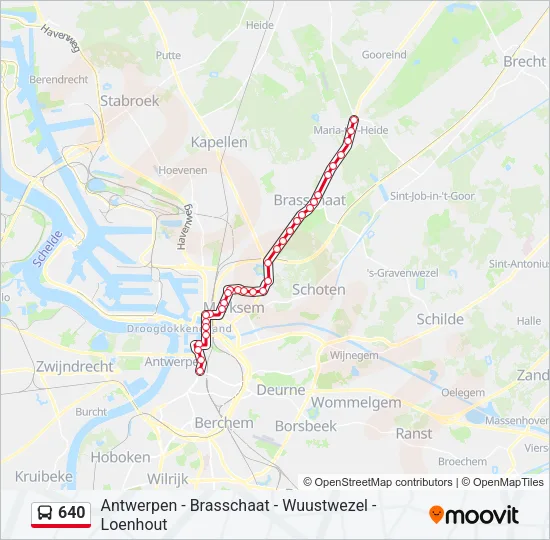 640 Bus Line Map