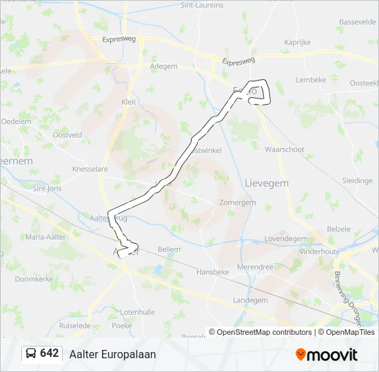 642 Bus Line Map