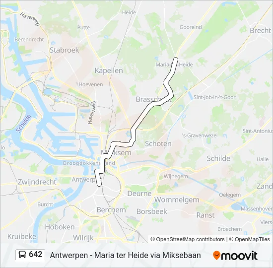 642 Bus Line Map