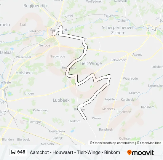 648 Bus Line Map