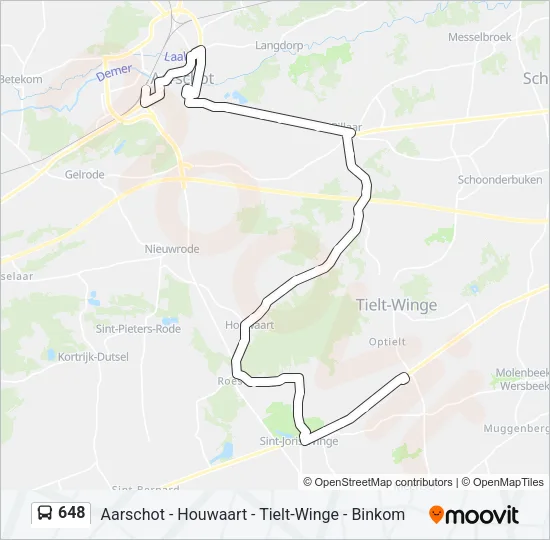 648 Bus Line Map