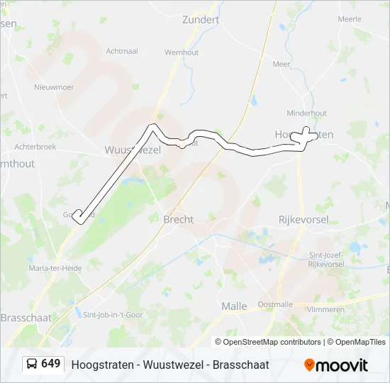 649 Bus Line Map