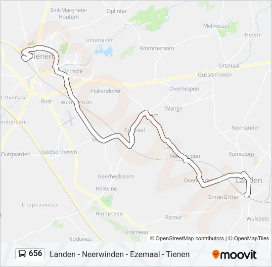 656 Bus Line Map