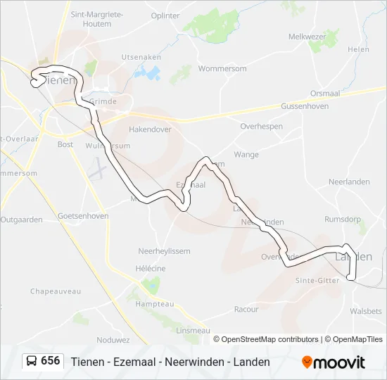 656 Bus Line Map