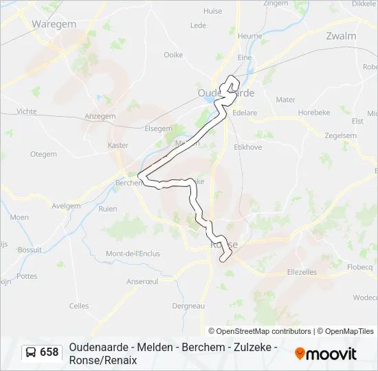 658 Bus Line Map