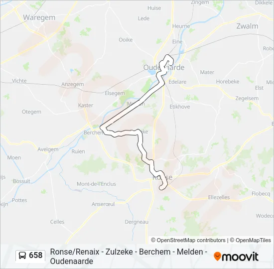 658 Bus Line Map