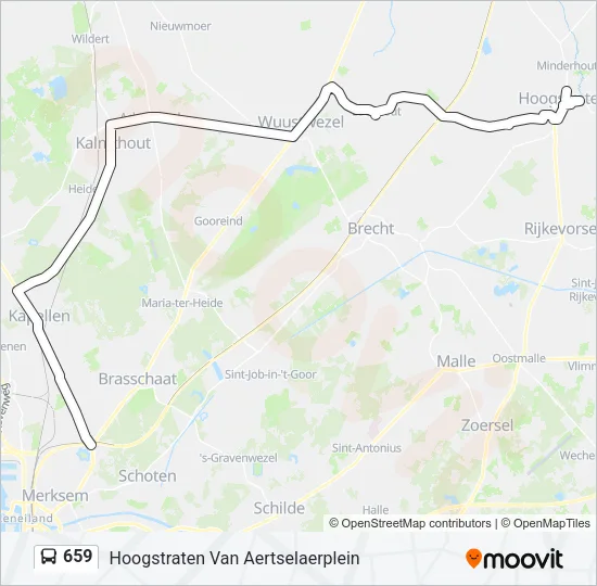 659 Bus Line Map