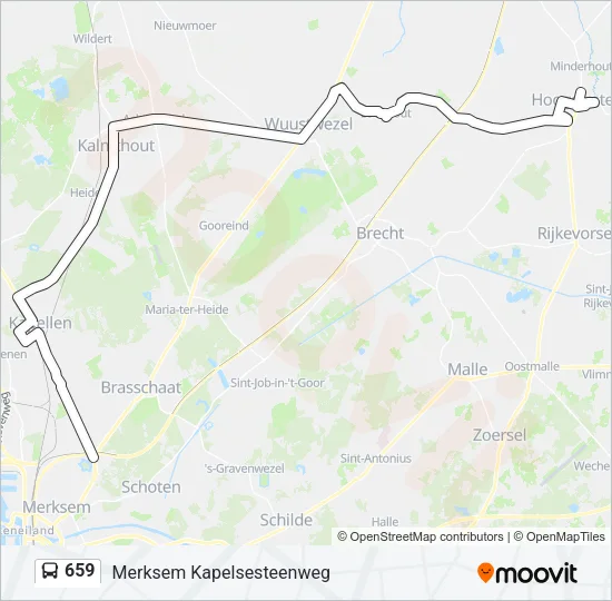 659 Bus Line Map