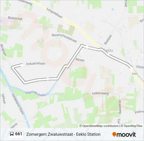 661 Bus Line Map