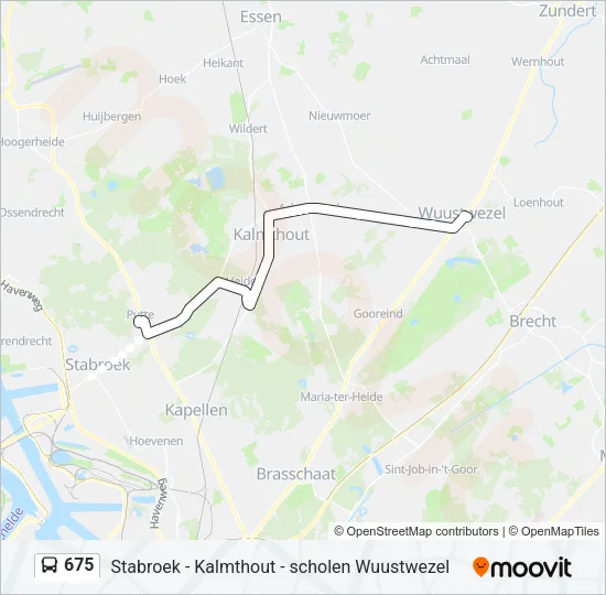 675 Bus Line Map