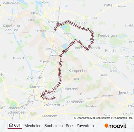 681 Bus Line Map