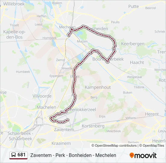 681 Bus Line Map