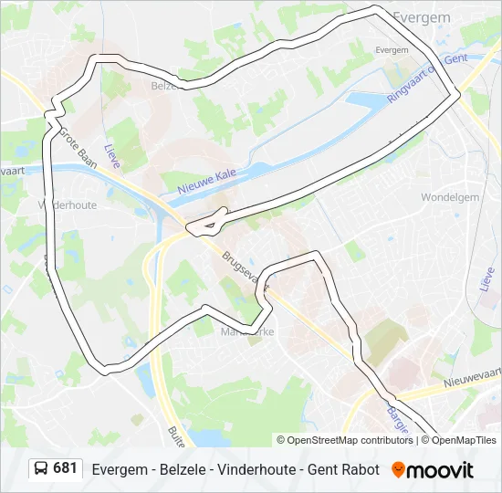 681 Bus Line Map