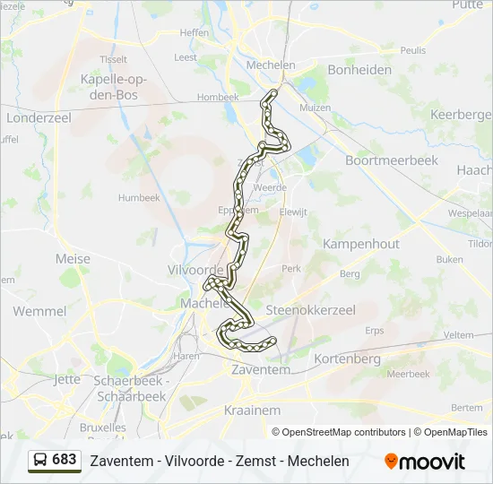 683 Bus Line Map