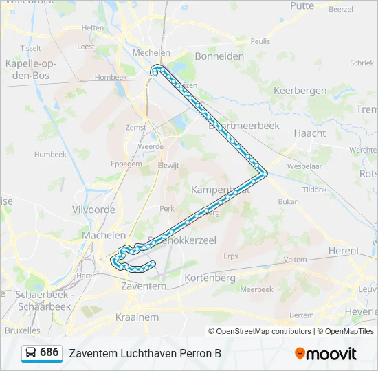 686 Bus Line Map