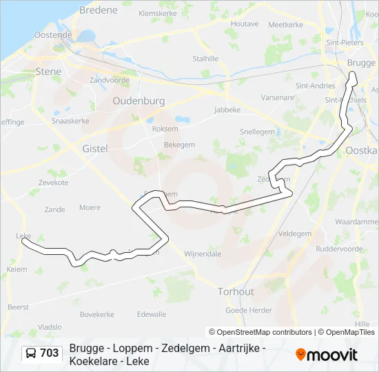 703 Bus Line Map