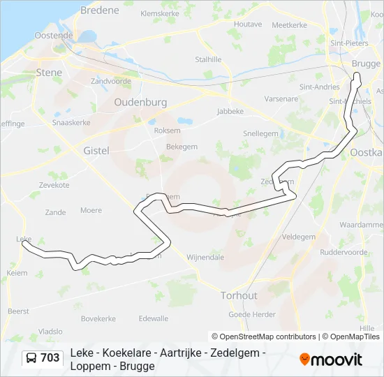703 Bus Line Map