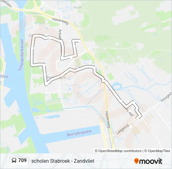 709 Bus Line Map