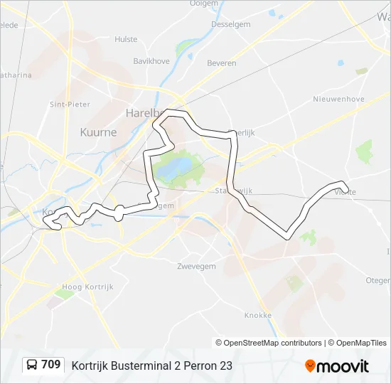 709 Bus Line Map