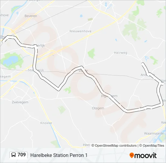 709 Bus Line Map