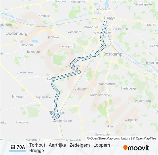 70A Bus Line Map