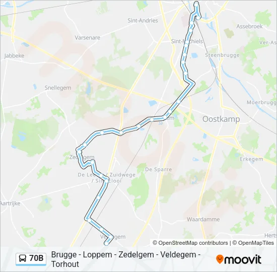 70B Bus Line Map