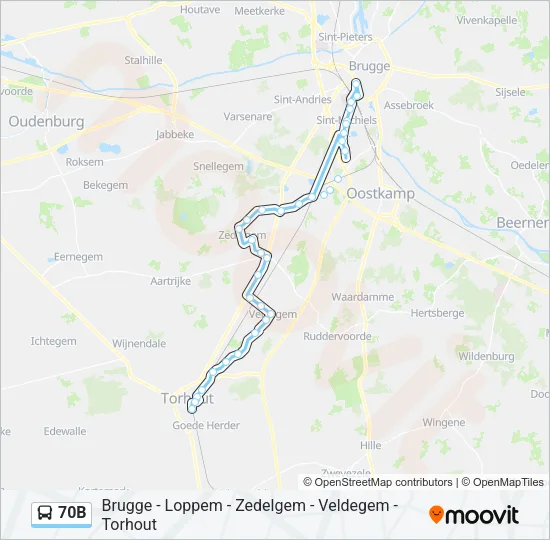 70B Bus Line Map