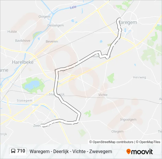 710 Bus Line Map