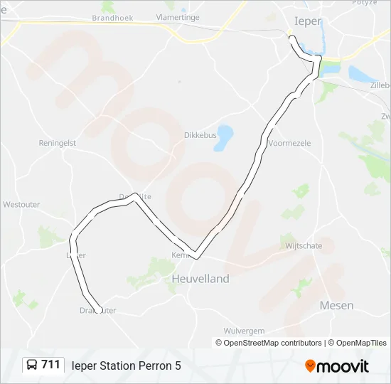 711 Bus Line Map