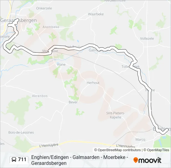 711 Bus Line Map