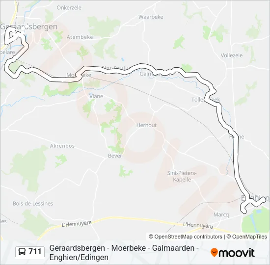 711 Bus Line Map