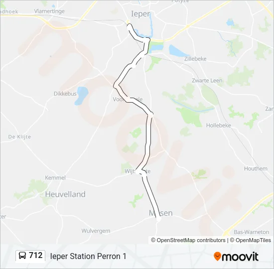 712 Bus Line Map