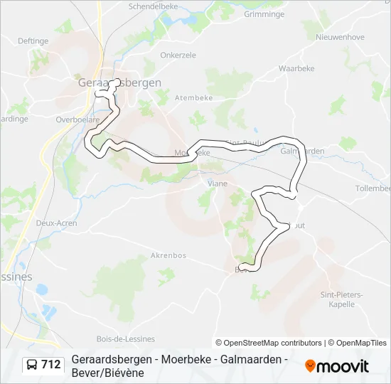 712 Bus Line Map