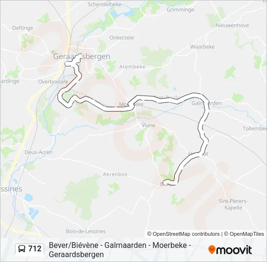 712 Bus Line Map