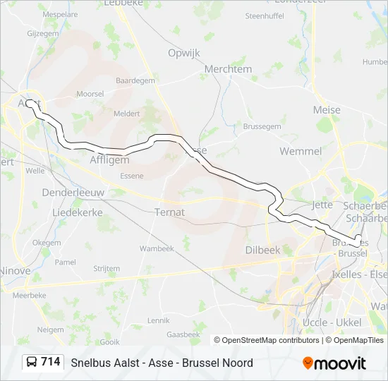 714 Bus Line Map