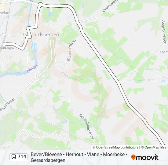 714 Bus Line Map