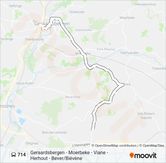 714 Bus Line Map