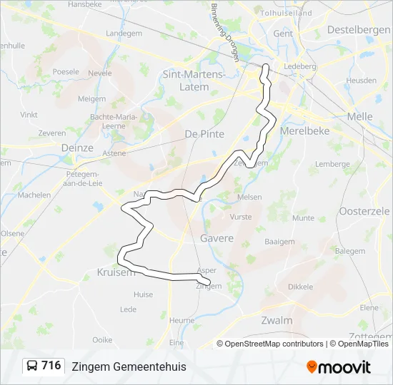 716 Bus Line Map