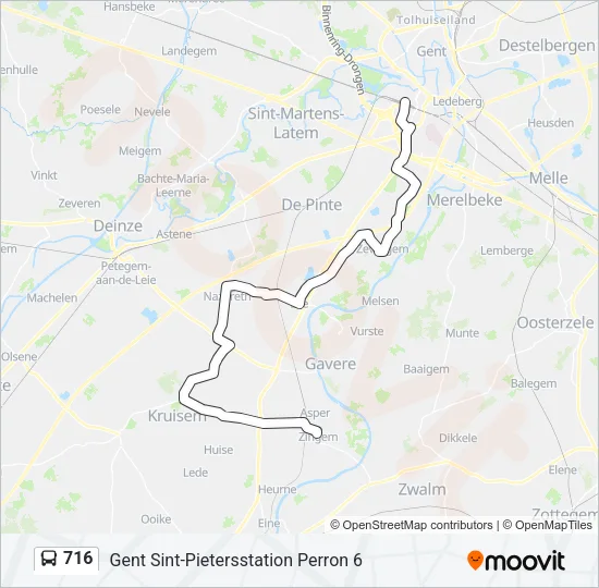 716 Bus Line Map