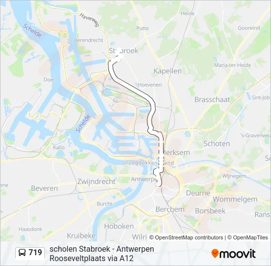 719 Bus Line Map