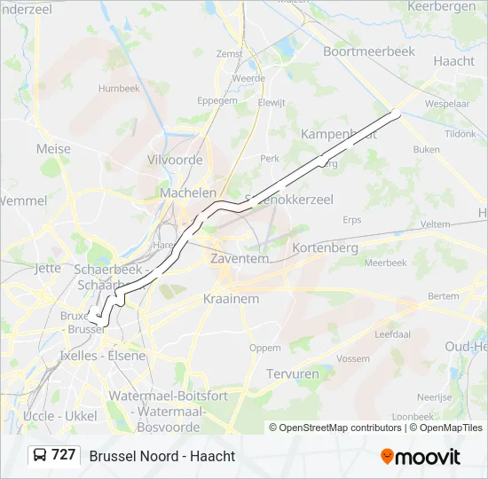 727 Bus Line Map