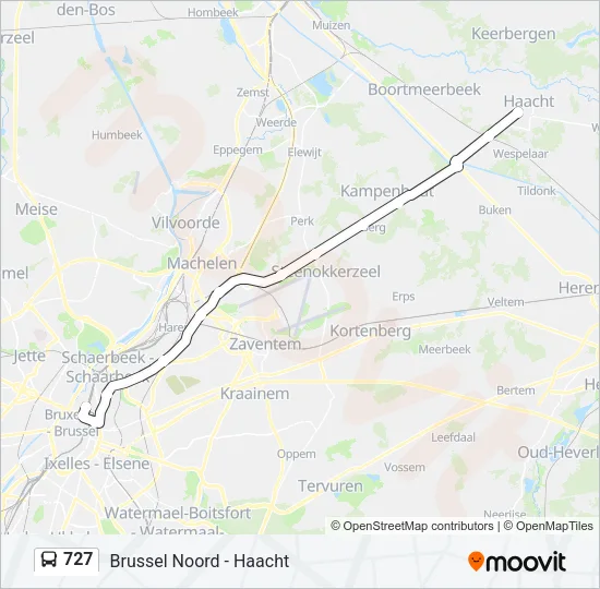 727 Bus Line Map