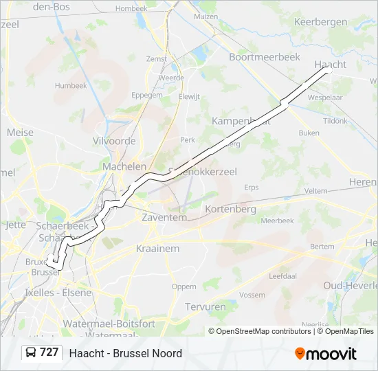 727 Bus Line Map