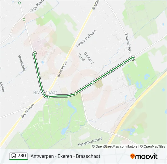 730 Bus Line Map