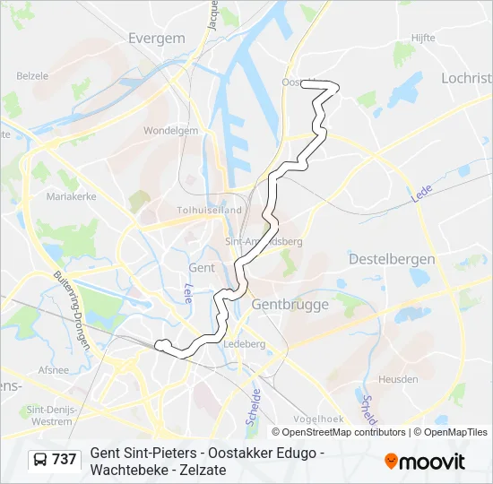 737 Bus Line Map