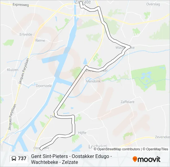 737 Bus Line Map