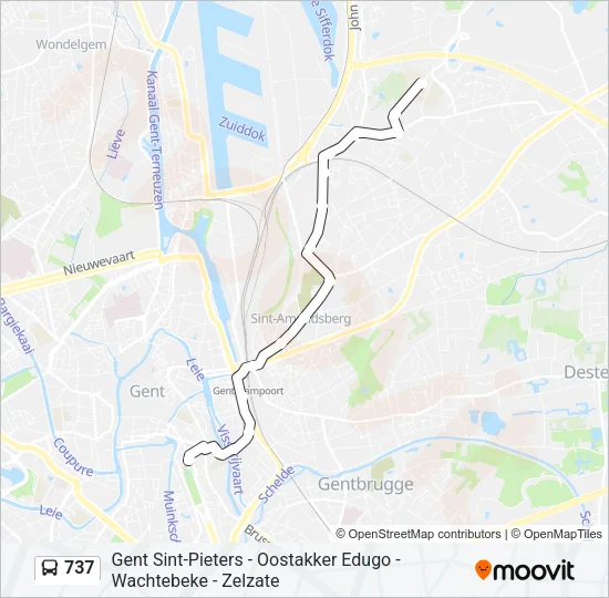 737 Bus Line Map