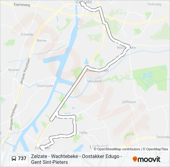 737 Bus Line Map