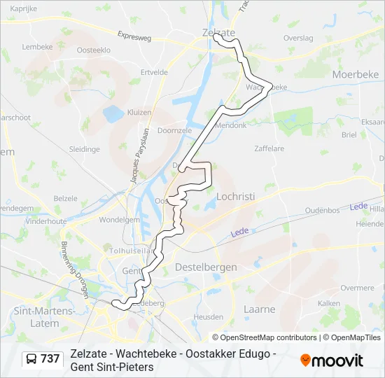 737 Bus Line Map