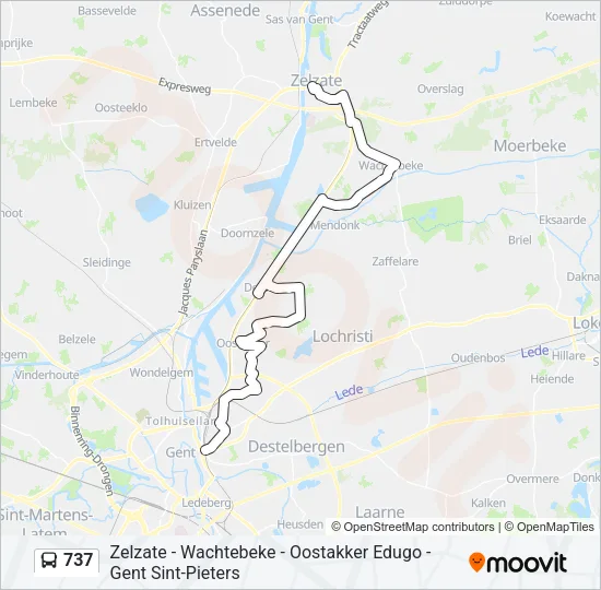 737 Bus Line Map